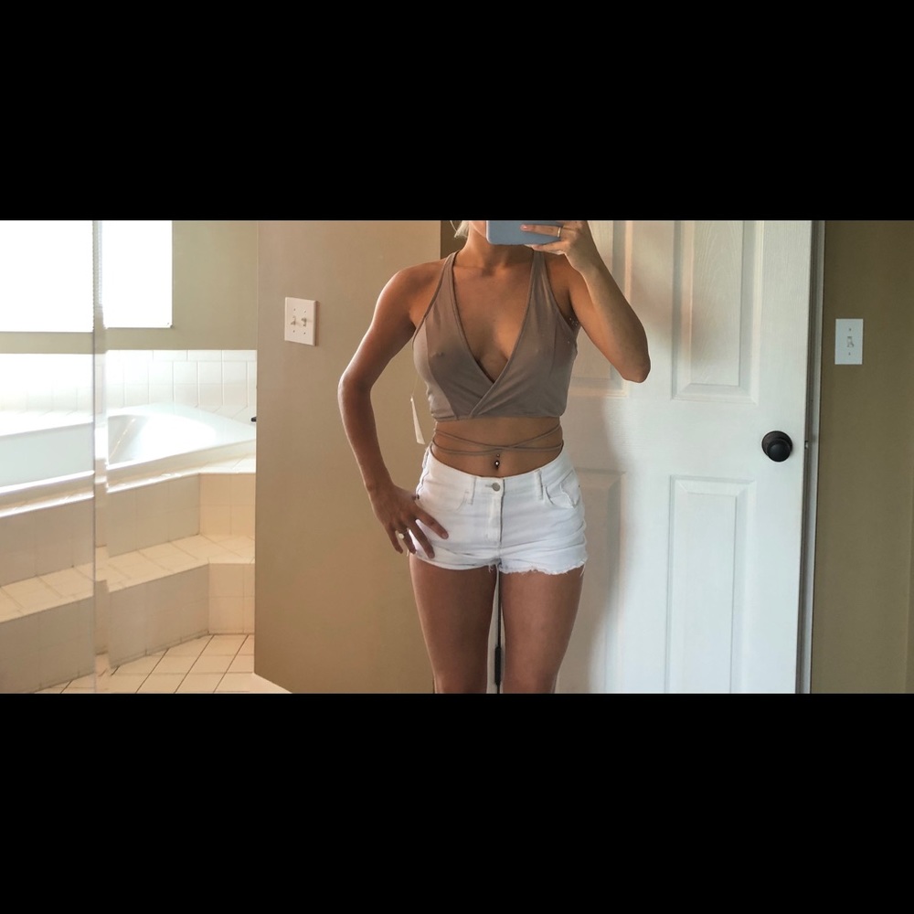 Criss cross crop top